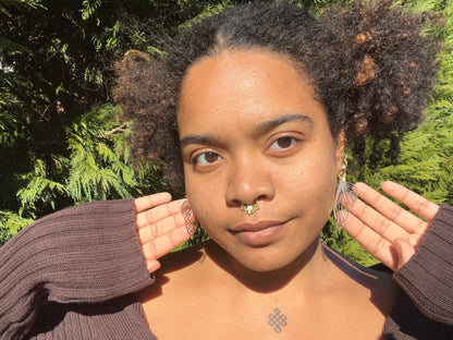 gold butterfly wing earrings