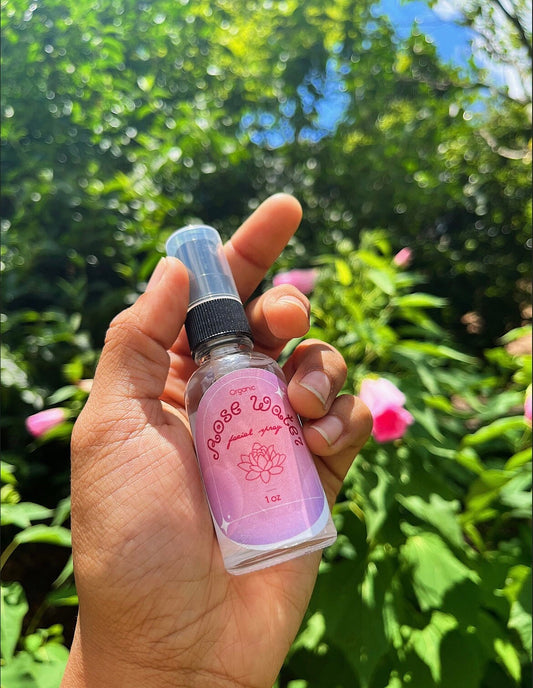 organic rose water face spray