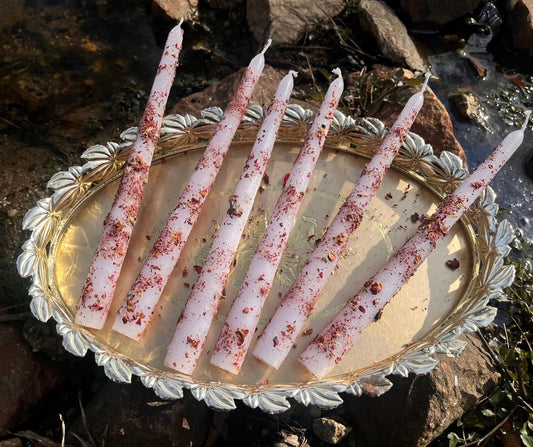 blessed self love taper candles