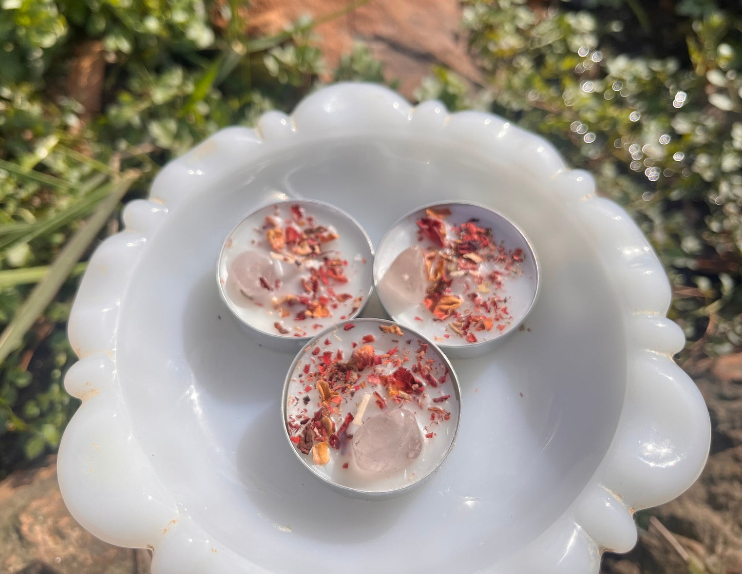 blessed self love tealight candle